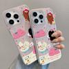 Applicable to iPhone17promax sweet small animal IMD laser mobile phone case Apple 14/15 large hole 13 anti-drop