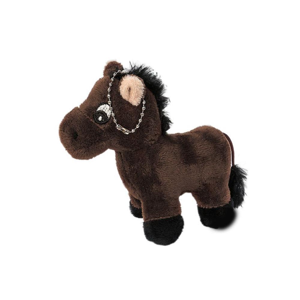 Hanging Decoration Plush Horse Keychain Stuffed Animal Little Horse Keychain  Bag Pendant