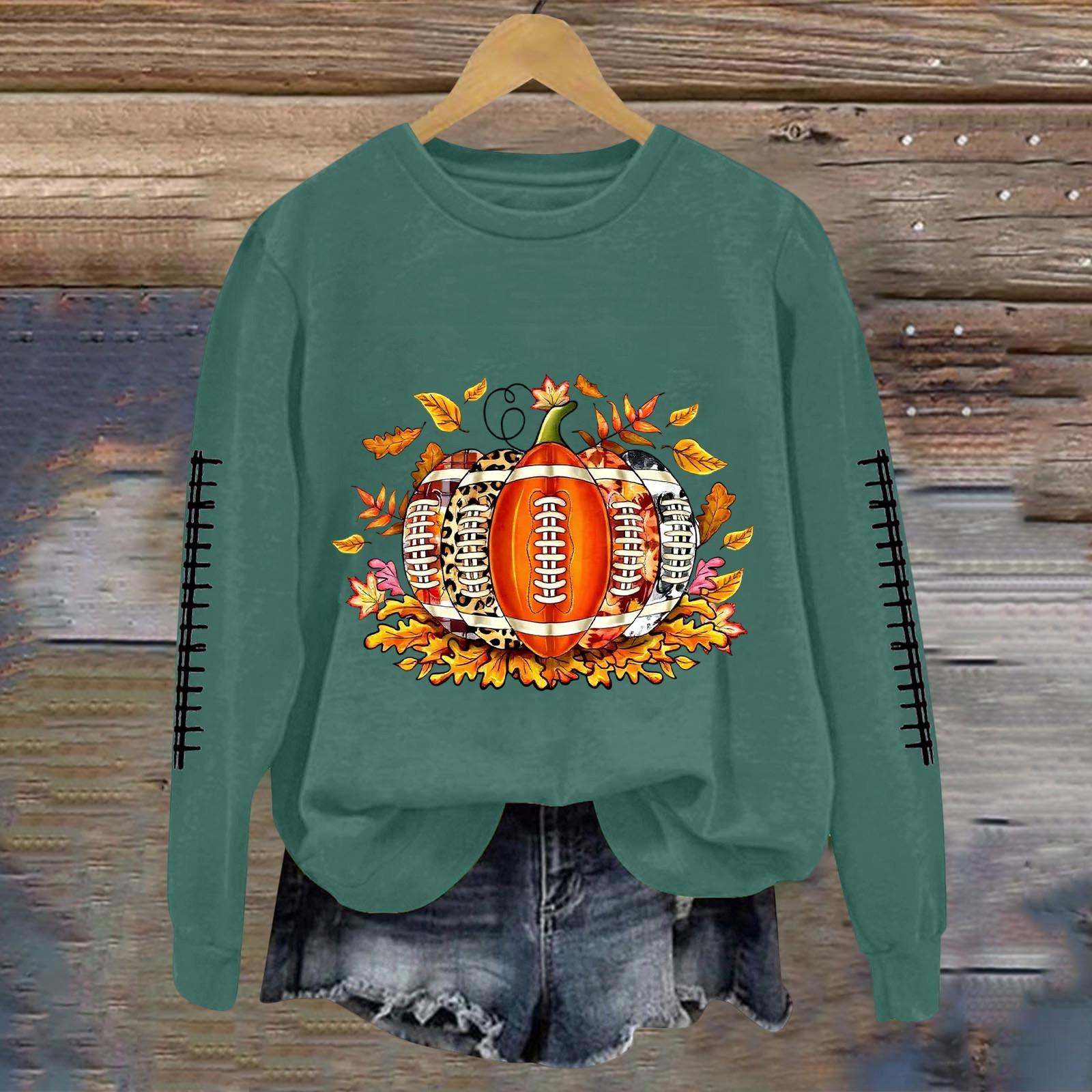 

Женский модный и повседневный пуловер с длинным рукавом и принтом, с круглым вырезом, спортивная одежда, футболка облегающего кроя XXL