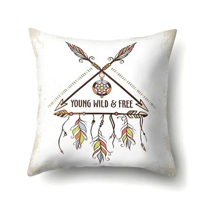Boho Cushion Cover Dream Catcher Cushion for Home Sofa Chair Decoration Pillowcase Car Ornament 45*45cm