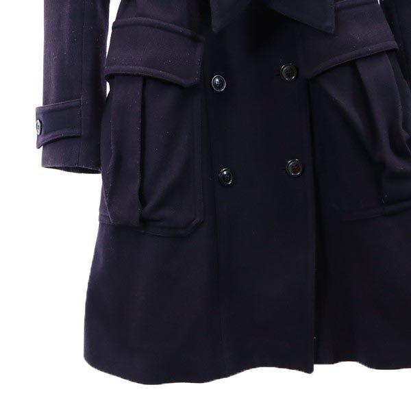VETEMENTS CLASSIQUES wool blend trench coat 36 Navy Women Used