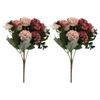 2Pcs Realistic Artificial Hydrangea Flower Bouquet for Wedding Decor Home Decoration Living Room DIY Craft Project Faux Flower