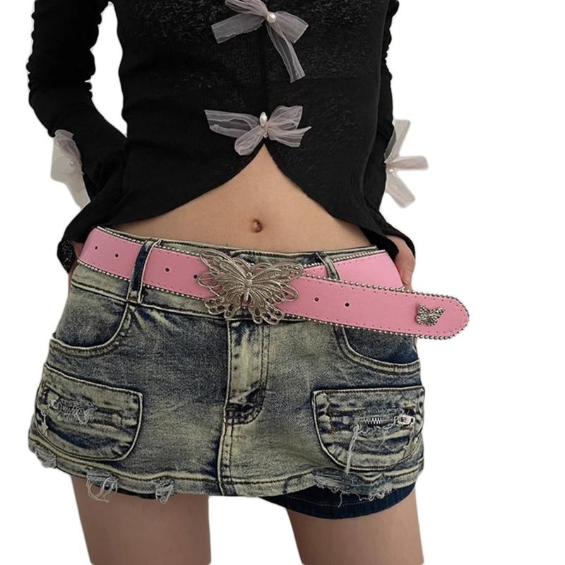 Fashion Waist Belt Women PU Belt Y2K Cool Girl Waist Decor Clothing Accessories