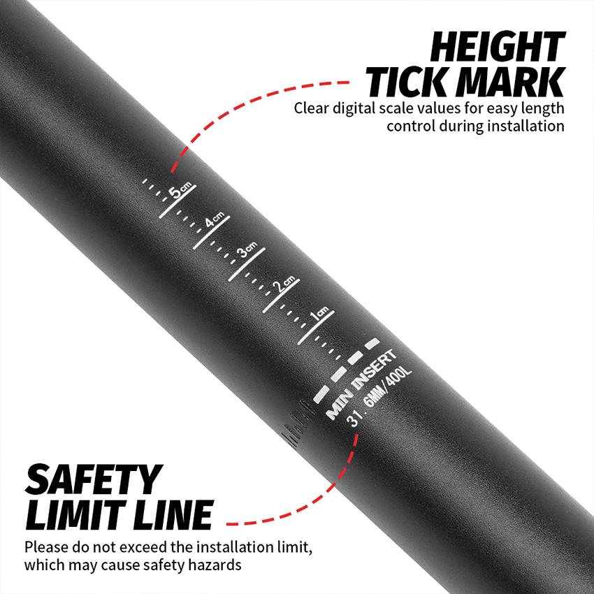 TOSEEK 3D Forging 6061-T6 High Strength Aluminum Adjustable Hardness Shock Absorption Bicycle Seatpost 400mm 27.2 31.6mm for MTB