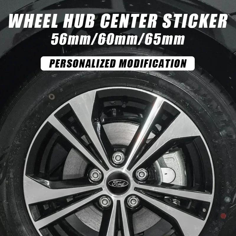 Adesivi per Auto Ford 4 Pezzi Logo Ford 56mm 60mm 65mm Coprimozzo Ruota Auto Adesivi Decalcomania Per Fiesta Mondeo Explorer Focus Mondeo Es