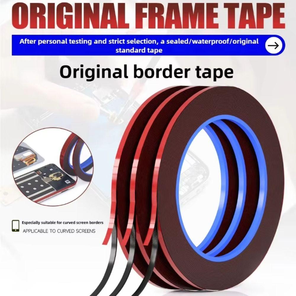 2 Rolls 3mm Double-sided Tape Cell Phone Repair Tape for CellPhone Tablet LCD Screen Back Cover