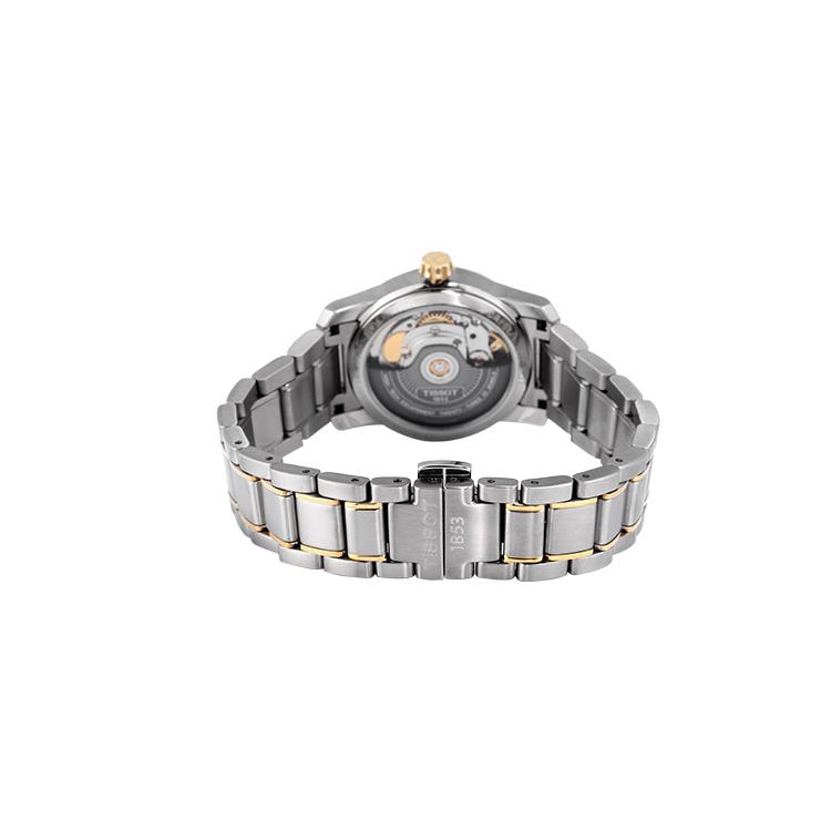 Tissot Otomatik Mekanik Mekanizma Su Geçirmez Kadın Saati 32mm Beyaz Kadran Titanyum Saat Kasası T087.207.55.117.00