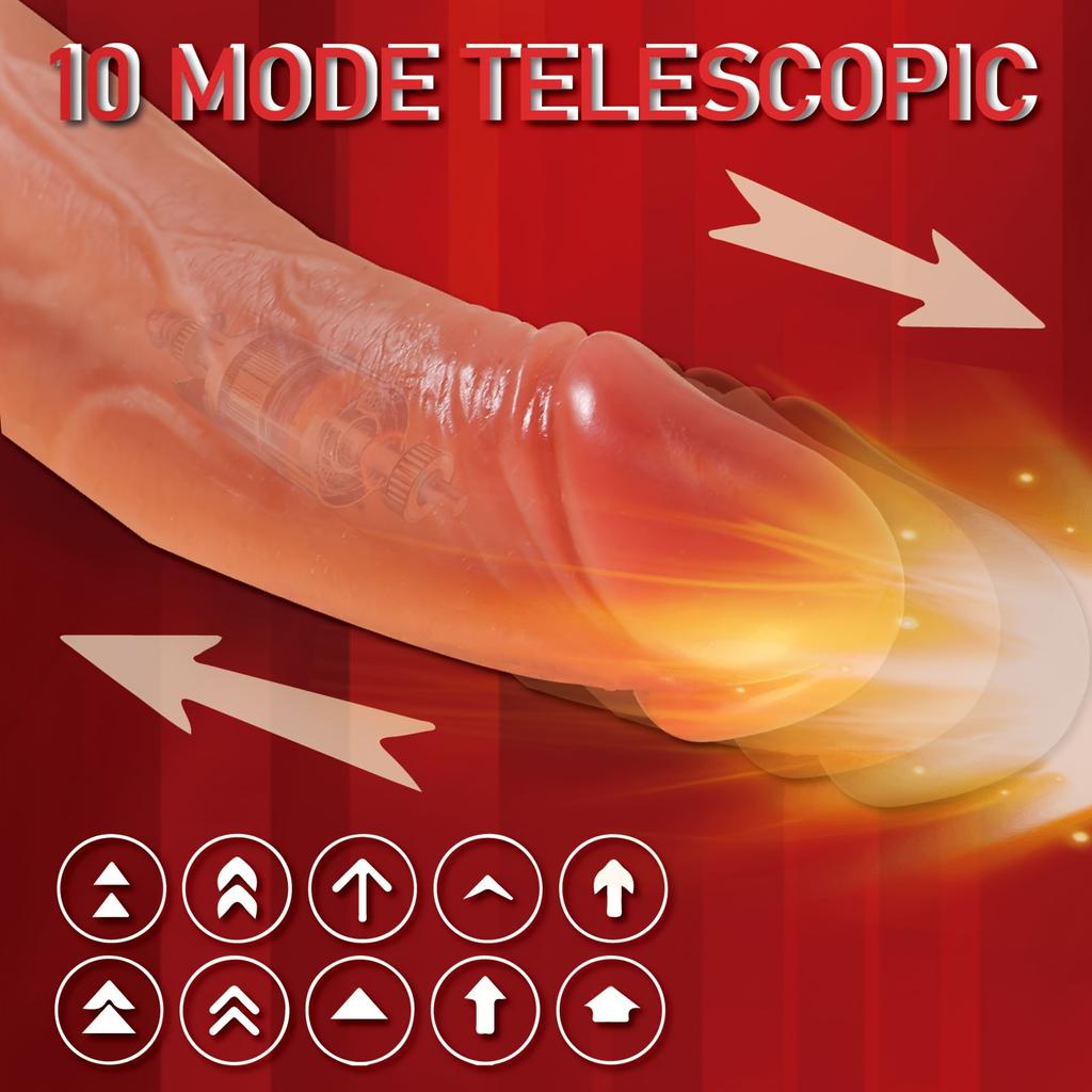 Thrusting Vibrator Sex Toys,Realistic For G Spot Stimulation,With 8 Thrusting & 10 Vibration & Heating Mode,Remote Control,Adult Toy For Women