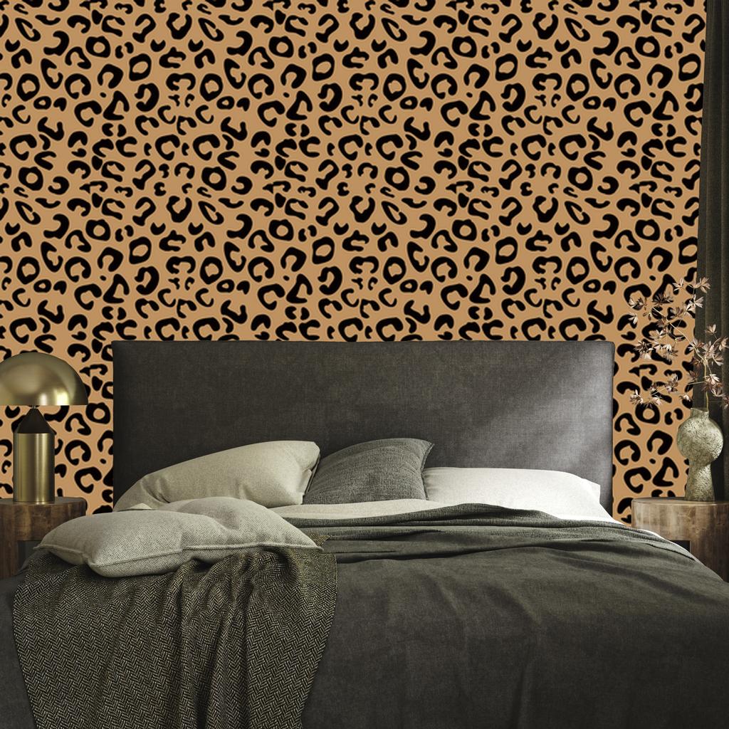 Animal Skin Wallpaper Gold, Ochre, Rust and Black 50x1000