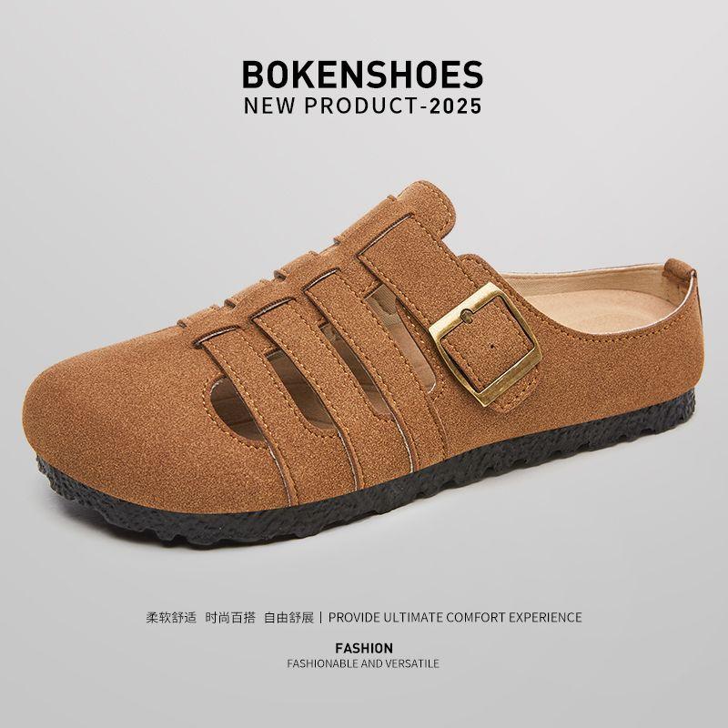 

Обувь женская обувь универсальная летняя новая полая шлепанцы с рыбьей костью носить высококлассные полузакрытые дышащие сандалии 41