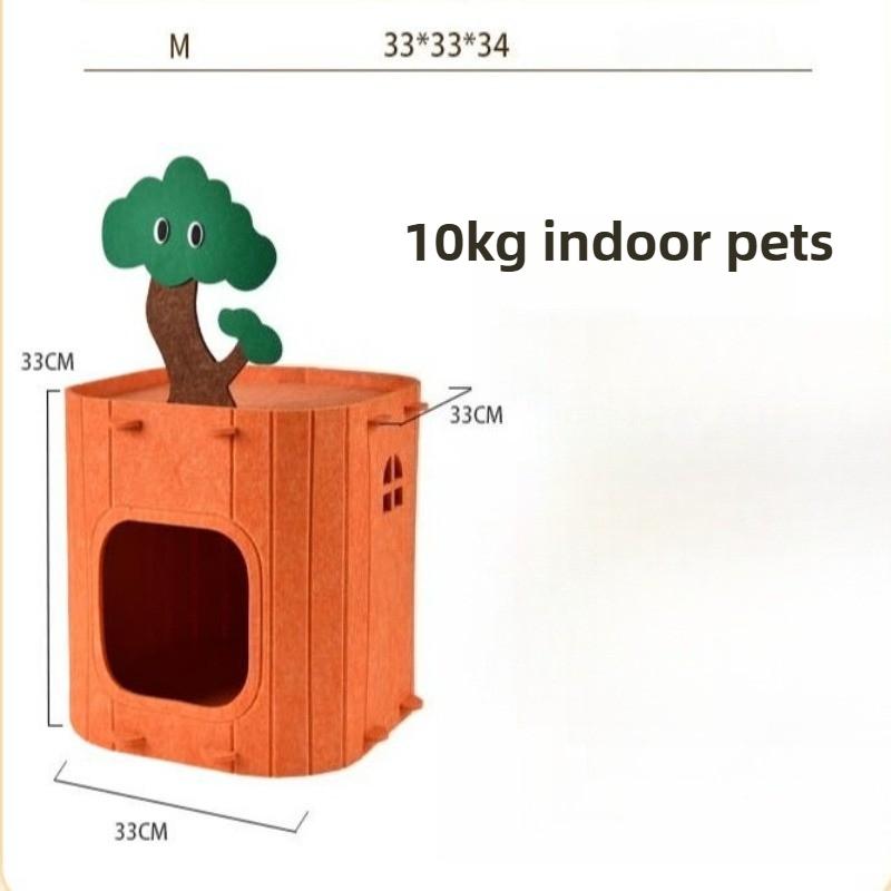 Stump Cat Nest Comfortable Nest Lower Resistance Scratch Out Crumbs Semi-closed Security Pet Waterloo Sleeping Nest Folding