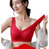 Women's Red Underwear for Zodiac Year, Qi Ji Red Wedding Wireless Bra, Push-Up Shaping, Anti-Sagging, Seamless Bra