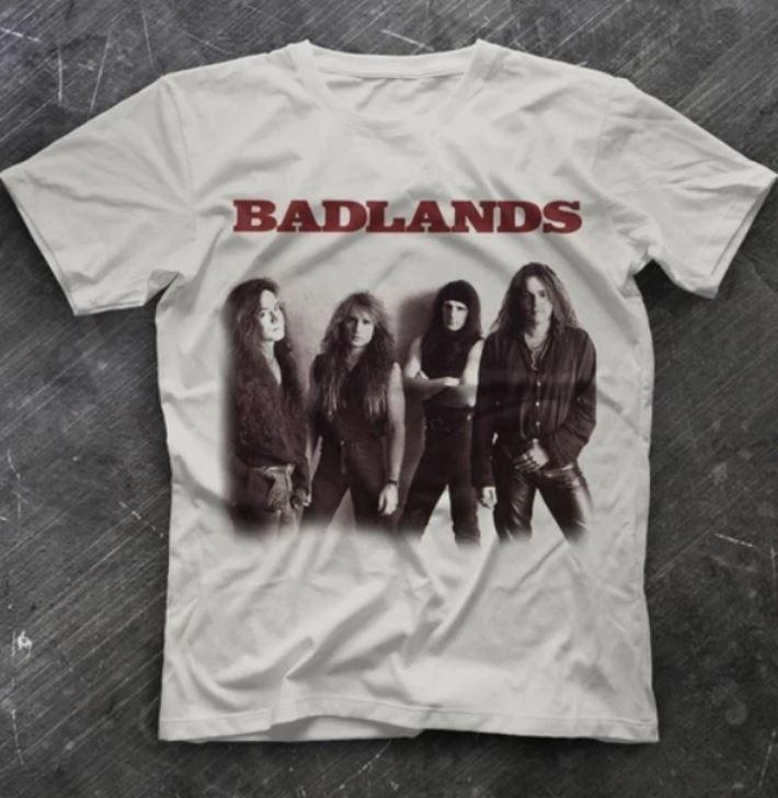 Badlands Weiß Unisex T-Shirt Kurzarm Baumwolle Weiß Alle Größen Shirt