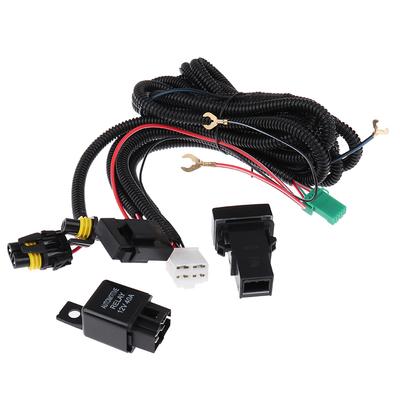 Prese per cablaggio fendinebbia H11 Indicatori LED a filo Interruttore Relè 12V 40A