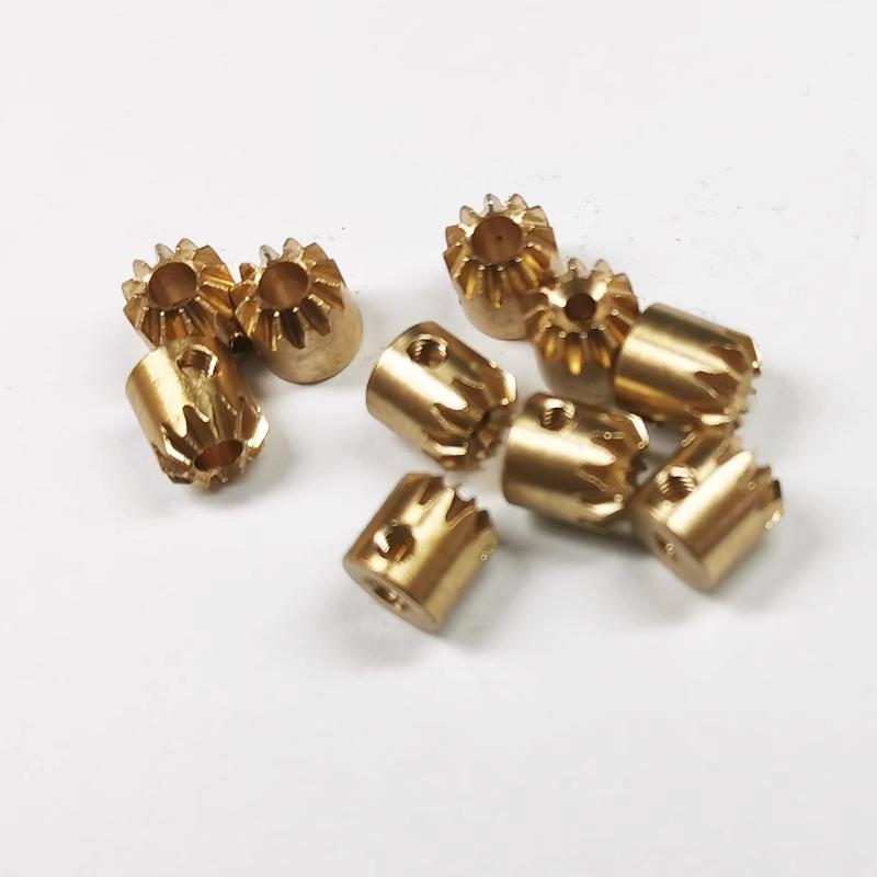 90 Degree Brass Metal Bevel Gear Models Right Angle Transmission 0.5M 12T 2/3mm gear 2mm