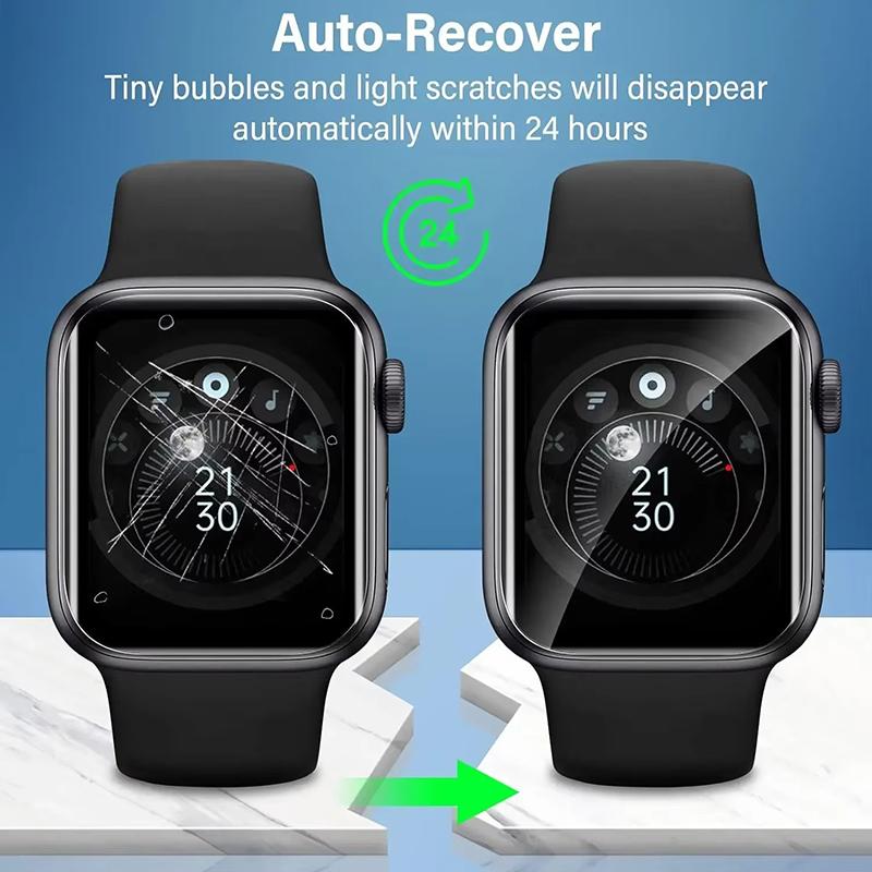 Soft Hydrogel Film For Apple Watch 9 8 7 6 5 4 SE 45mm 44mm 42mm 41mm 40mm 38mm Screen Protector Watch Series Ultra 3 2 1 49MM