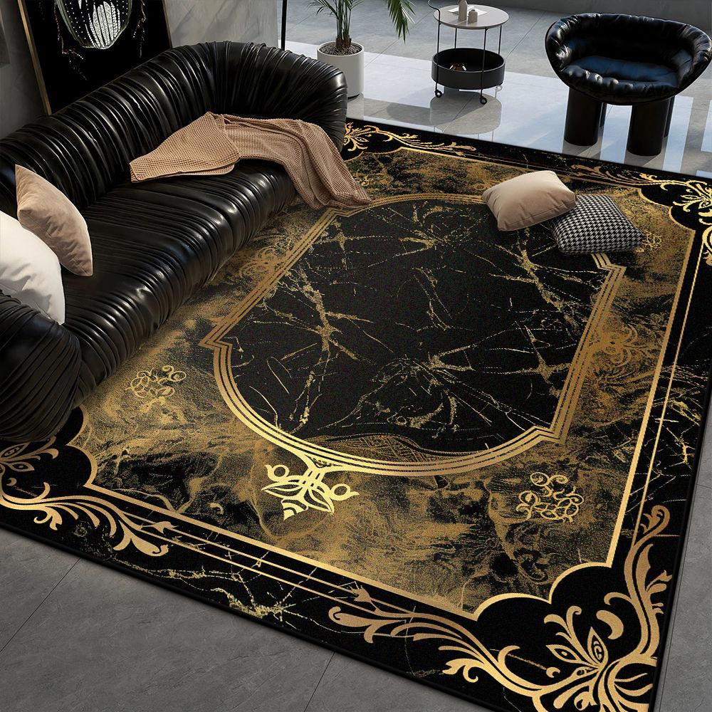 Marble Style Big Size Antiskid Carpet Living Room Soft Machine Washable Bedroom Decoration Rug Easy Cleaning Coffee Tables Mat