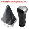 Car Gear Shift Knob Lever Shifter Gaitor Boor Cover Case For NISSAN QASHQAI I II J10 X-trail 2006-2013 Car Styling Accessories