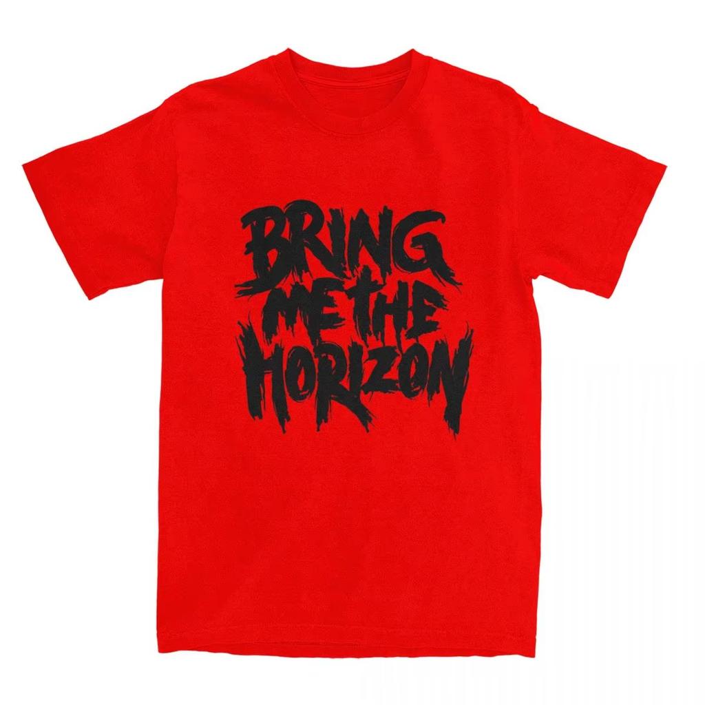 Bring My Horizon T-Shirt BMTH Musik T-Shirt Kurzarm Y2K Fun Top Sommer Baumwolle Rundhals Extra Large Harajuku