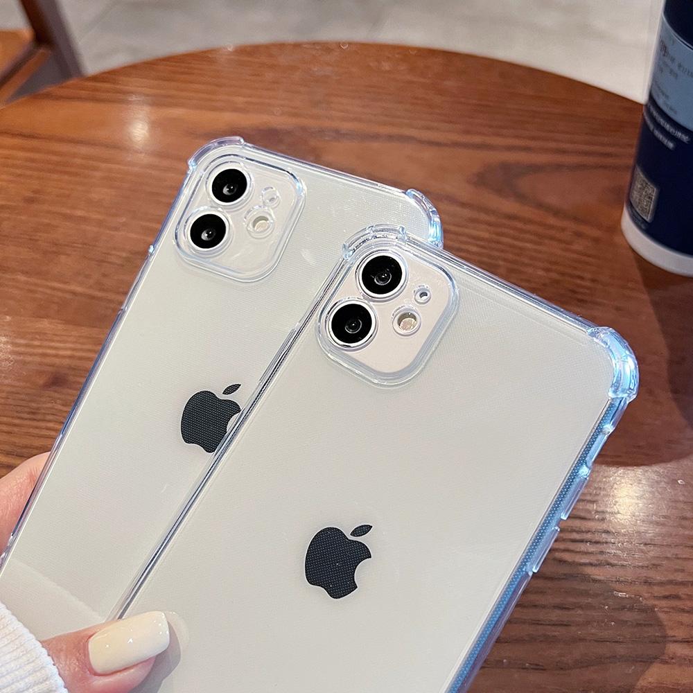 Shockproof Case for iPhone 17 Pro Max 16 15 14 13 12 11 17 Air Transparent Soft TPU Phone Cover Anti-knock Bumper Clear Shell