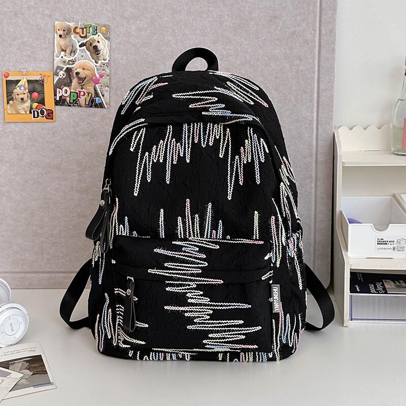 MDNG Harajuku Style Embroidered Student Backpack
