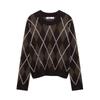 Womens Casual Knit Sweater Round Neck Slim Fit Long Sleeve