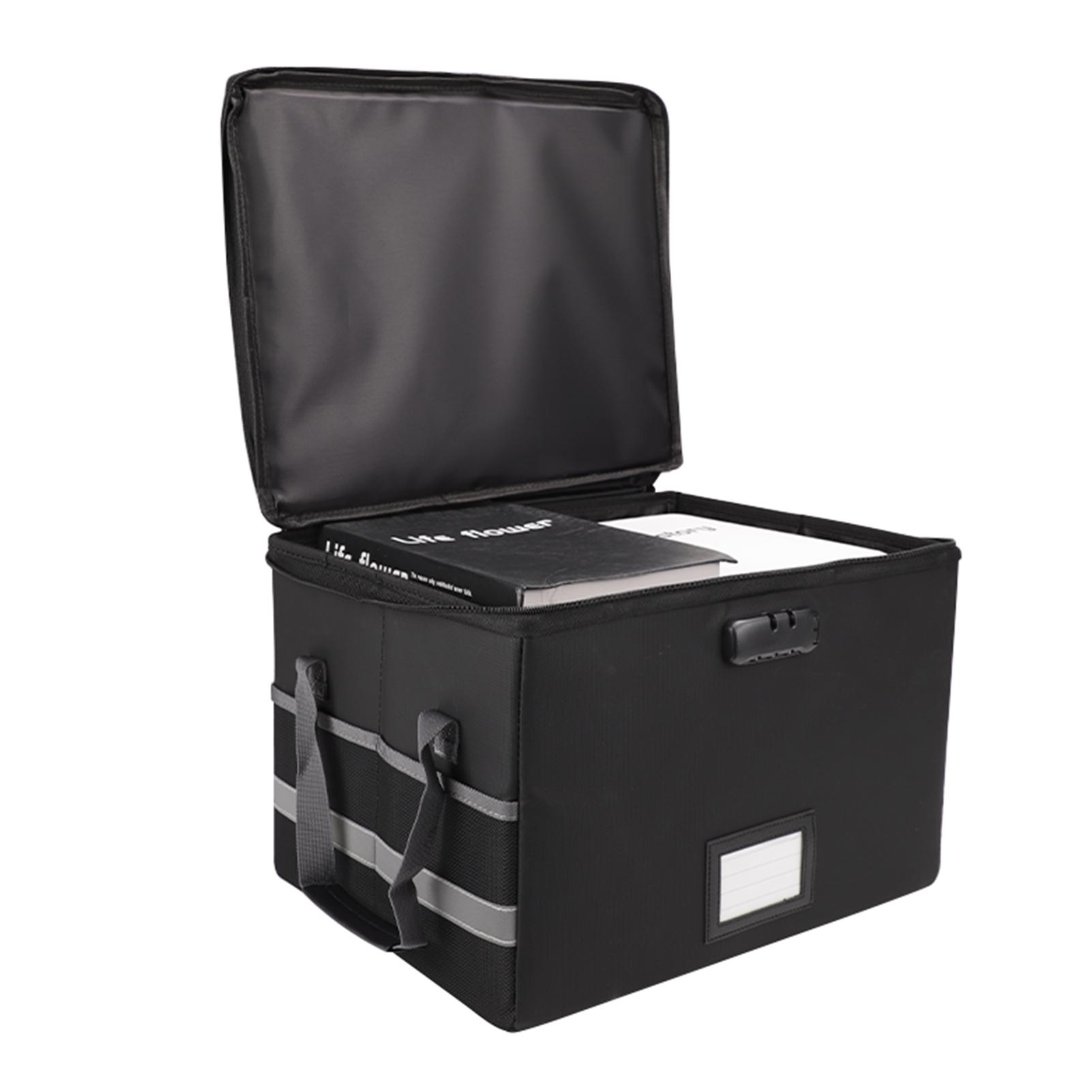 

Fireproof Document Bag Fireproof Waterproof Storage Box With Lock Suitable For Hanging Letter/Legal Folder Magazine Files Book