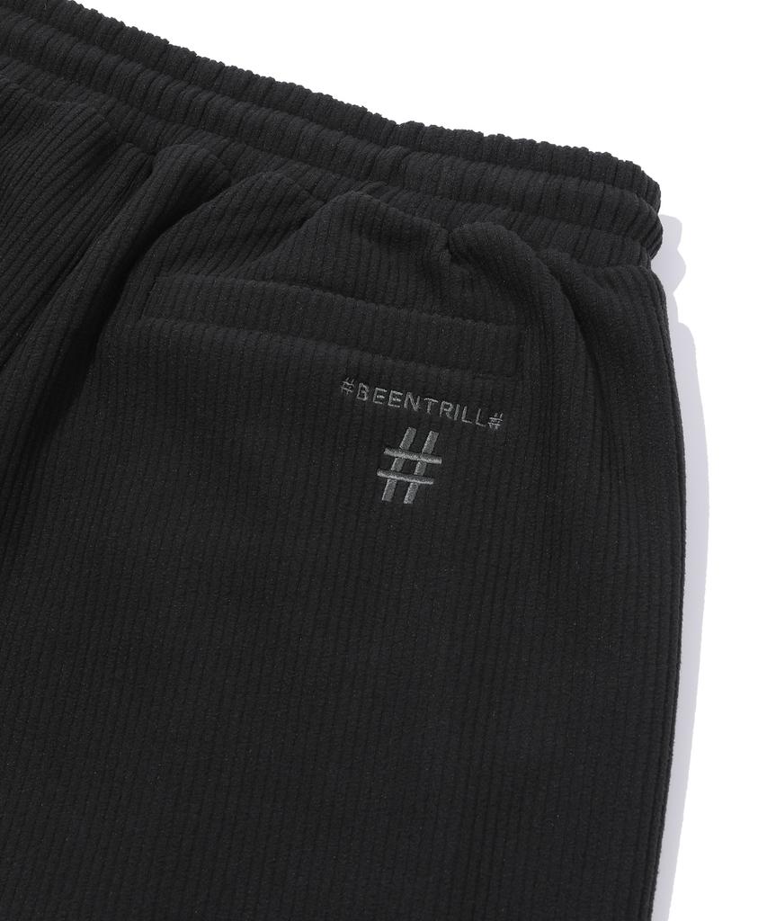 BEENTRILL Corduroy Fleece Sweatpants (Black)