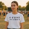 Ich Existiere In Lyrics T-Shirt Herren Damen T-Shirts Top Damen Unisex Lana Del Rey Festival Musik Gig Damen
