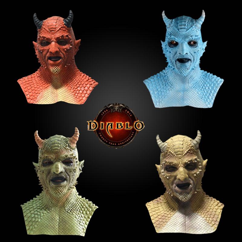 Diablo Demon Belial Mask Latex Headgear Game Roleplaying Halloween Toy Funny