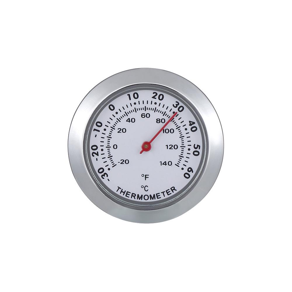 

Mini Round Thermometer Hygrometer with Calendar for Tea Box or Desk, Pointer Type, Measures in Fahrenheit & Celsius