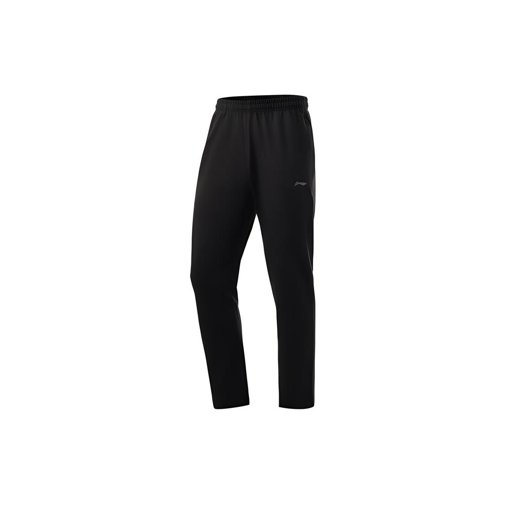 Li Ning Knitted Sweatpants Men's Black Moderate Tapered Pants AKLSE31-1