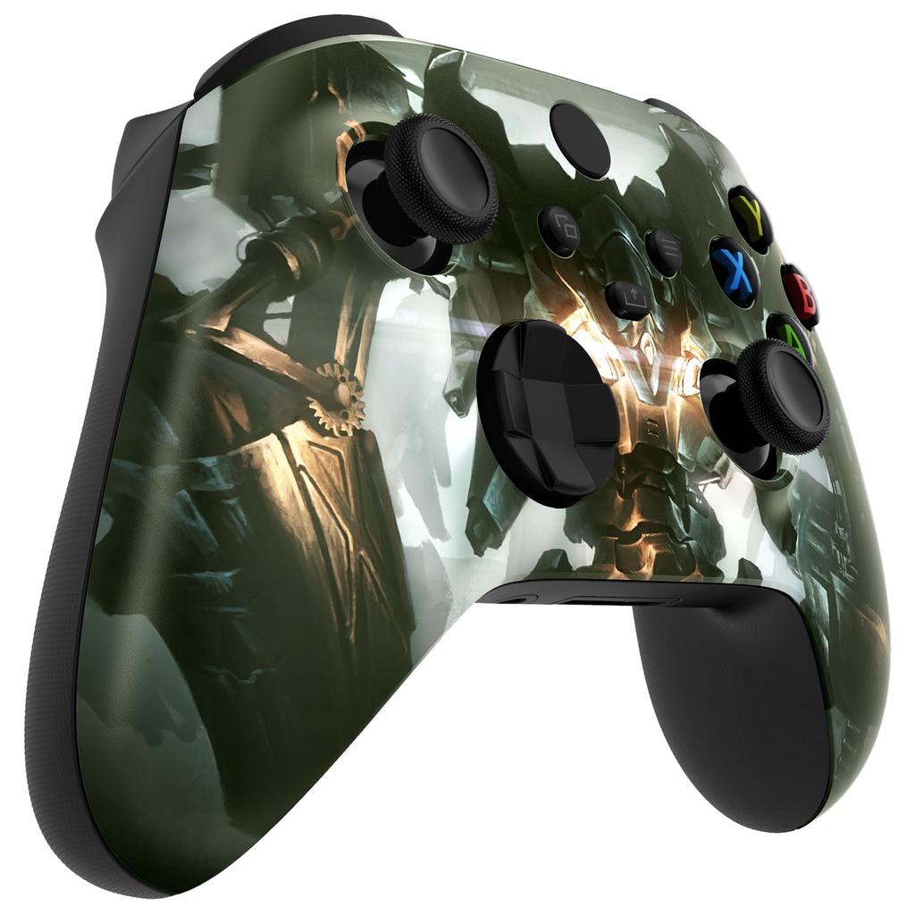 custom front housing shell for Xbox Series featuring a mildly cover faceplate for Xbox Series and Xbox Core not eXtremeRate's X/S, horror-inspired