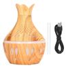 Aromatherapy Humidifier 300ml USB Powered Wood Grain Desktop Humidifier with LED Color Light for Home Bedroom