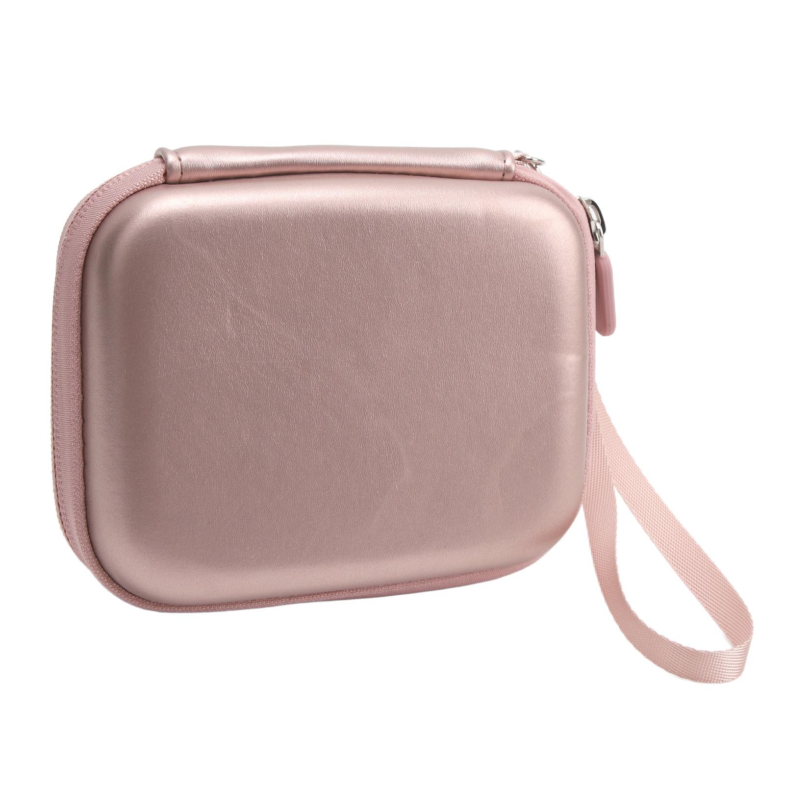 

Camera Protective Bag PU Leather Digital Camera Hard Case for Mini EVO Link Liplay Blush Gold