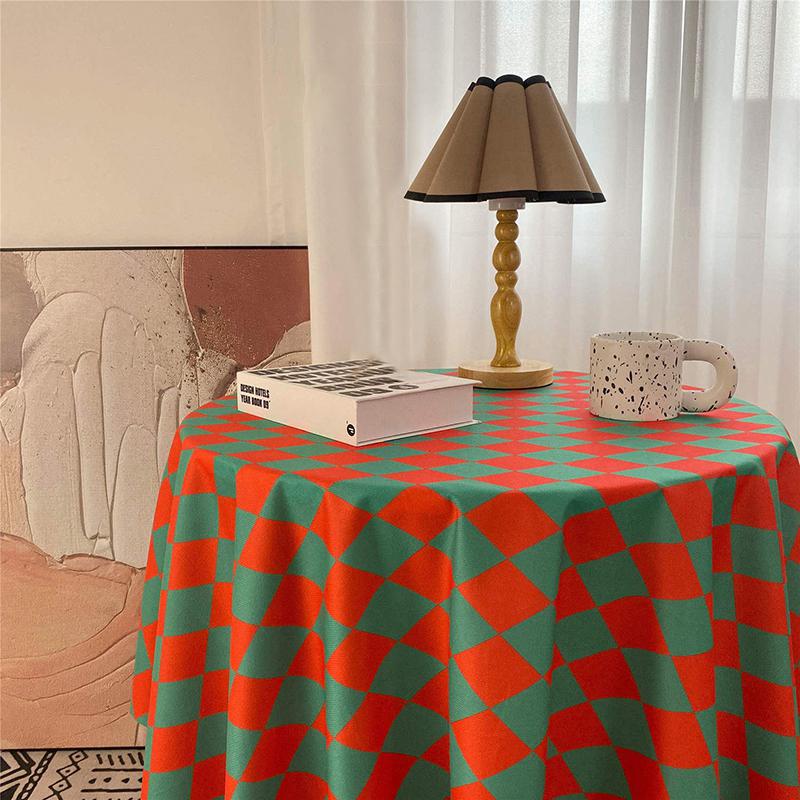 Christmas Tablecloth Xmas Red Green Tartan Buffalo Plaids Table Cloth Cover Kitchen Dining Party Holiday Farmhouse Decoration