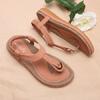 Stilvolle Socofy Damen Elastische Zehensteg-Flachsandalen für den Strand mit Hochwertigem Silikon