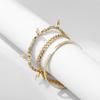 Personalized Geometric Lightning Pendant Multi-piece Beach Anklet Creative Alloy Multi-layer Golden Anklet