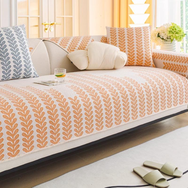 Ice Silk Sofa Cushion Summer Simple High-End Sofa Cover  New Mat Seat Cushion Non-Slip Rattan Cover