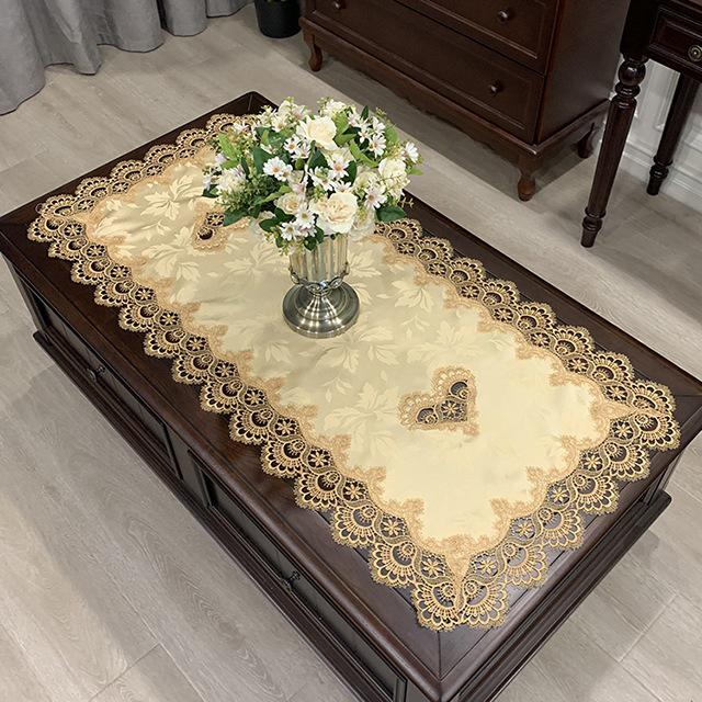 Covoraș de Masă de Cafea Rectangular European – Față de Masă Dantelată în Stil Occidental și Chinezesc