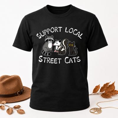 Support Local Street Cats T-Shirt - Men & Women's Unisex Graphic Tee
