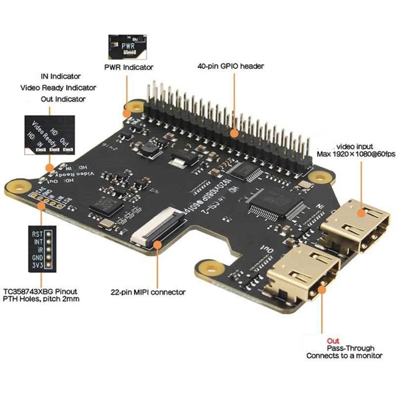 X1301 1080P to CSI2 Conversion Adapter Support 1920x1080 Clearly Video Processing for RPi Multiple Models