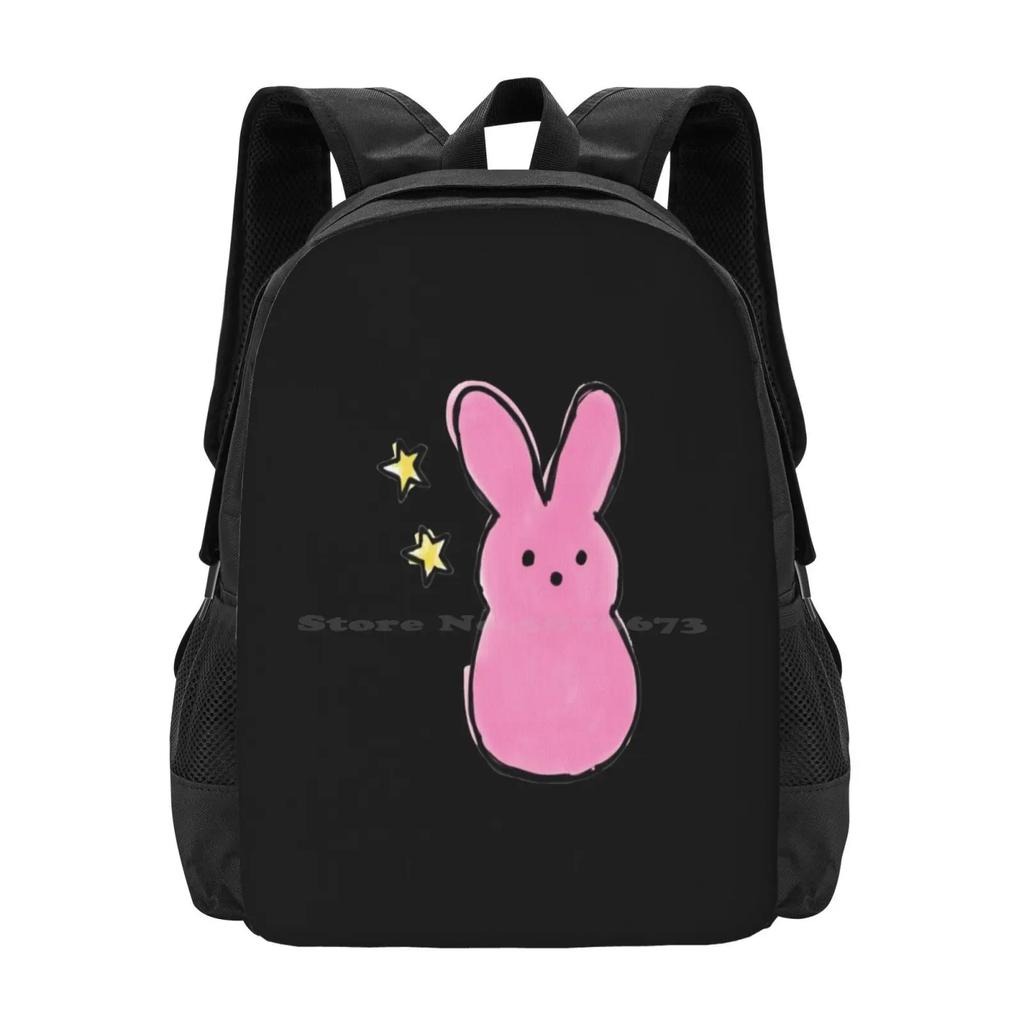Best Seller Lil Peep Bunny Merchandise Teen College Student Backpack Pattern Design Bags Lil Peep Bunny Stuff Lil Peep Bunny