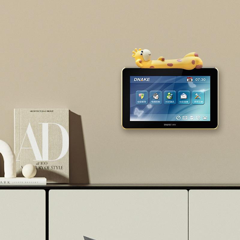 Kawaii Rubber Giraffe Ornament Groove Cartoon Giraffe Figurines Pasted Giraffe Model Computer