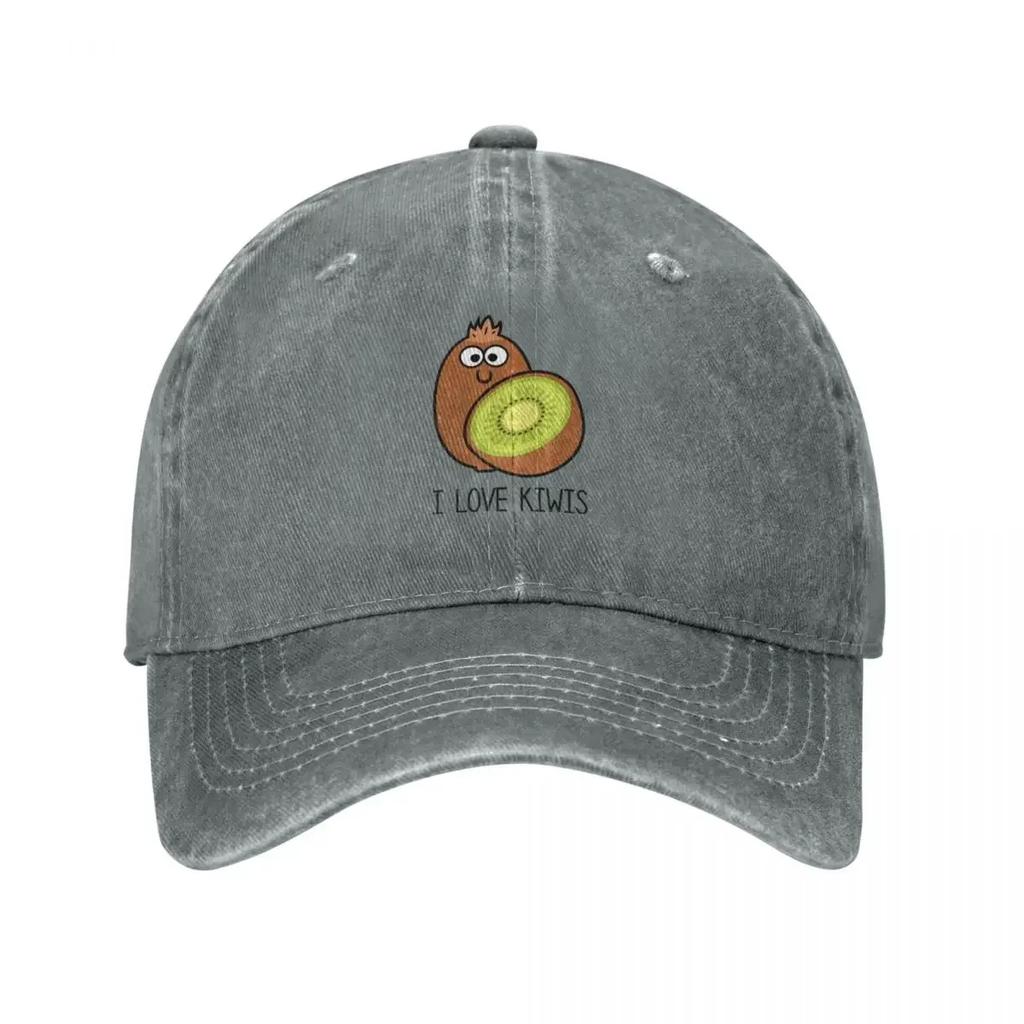 Cartoon I Love Kiwis Baseball Cap Golf Cap Golf Party Hat Women Beach Fashion Mens