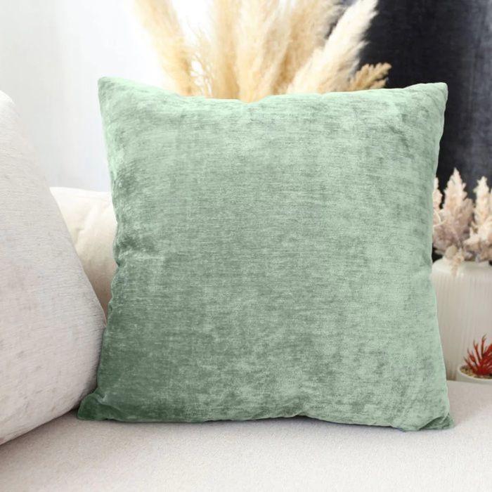 Coussin velours 40 x 40 cm Vert celadon Velvet
