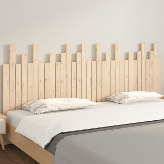 824778 vidaXL Wall-mounted Headboard 204x3x80 Cm Solid Pine Wood