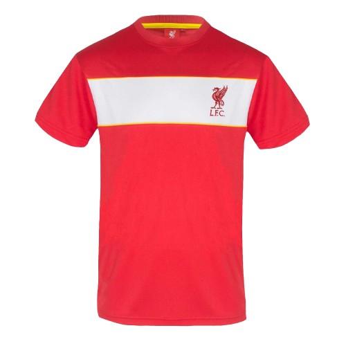 Liverpool FC Men's Contrast Striped Polyester T-Shirt