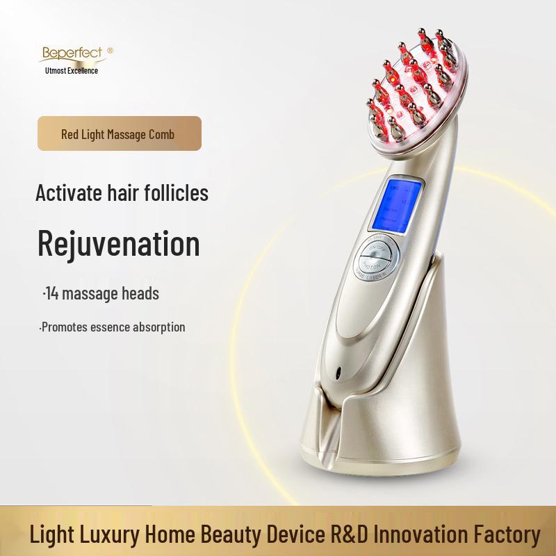 Red Light Electric Laser Massage Comb for Scalp Therapy and Hair Growth