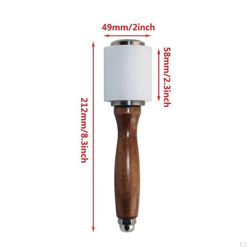 Leather Carving Hammers Leathercraft Mallet Easy To Use, Nylon Hammers, Wooden Handle